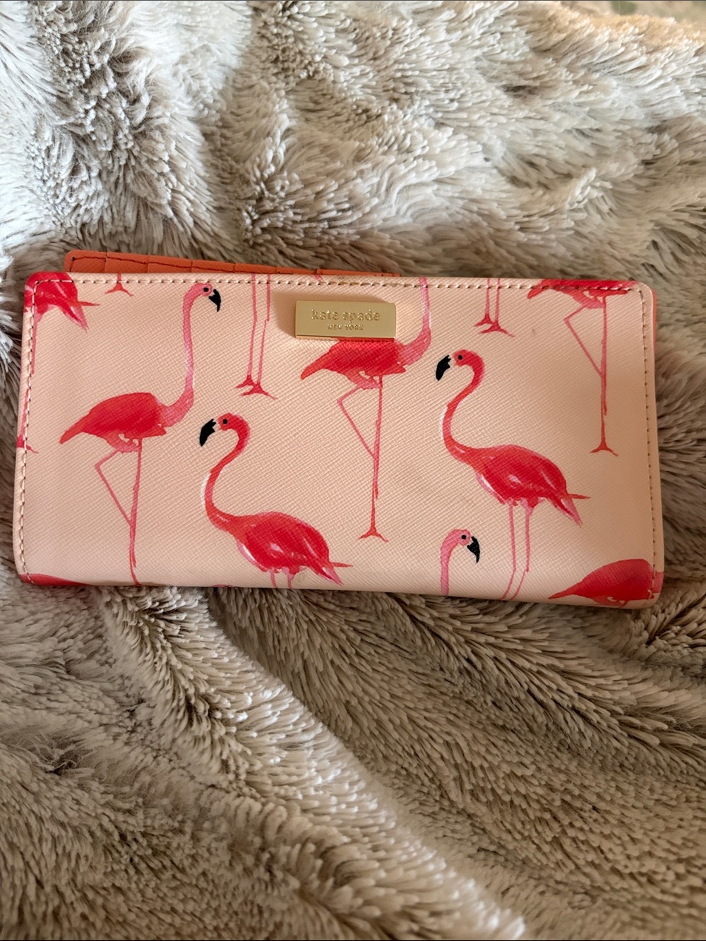 kate spade Pink Flamingo Slim Wallet